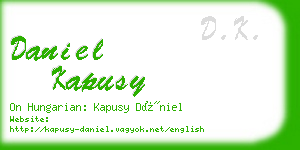 daniel kapusy business card